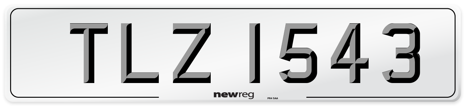 TLZ 1543 Number Plate from New Reg